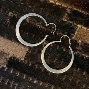 Silver hoop earrings